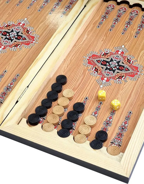 Изображение товара Набор настольных игр Partida Сирия. Голубые средние Нарды, шашки / rasgol50