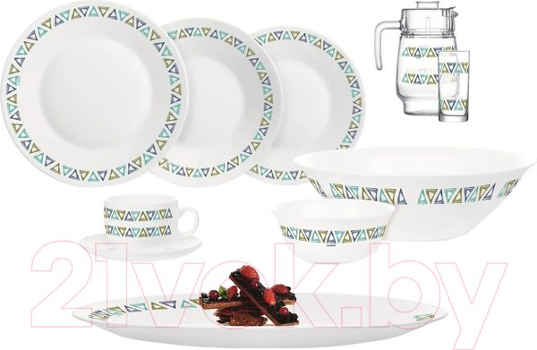 Набор столовой посуды Luminarc Jive Q1679 (46пр)