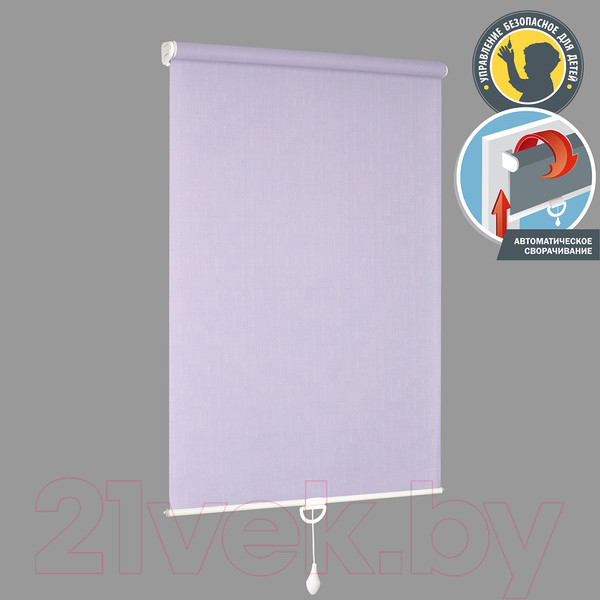 Изображение товара Рулонная штора Delfa Сантайм Лен СРШП-05В 2469 (68x170, сиреневый)