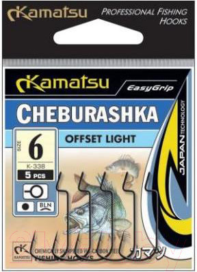 Изображение товара Набор крючков рыболовных KAMATSU Cheburashka Offset Light K-338 № 01 / 518100301 (5шт)