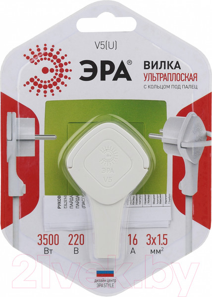 Изображение товара Вилка штепсельная ЭРА V5(U) / Б0026331