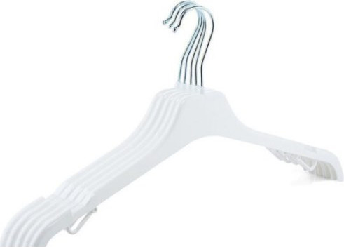 Изображение товара Набор пластиковых вешалок-плечиков Литопласт 5шт (белый)