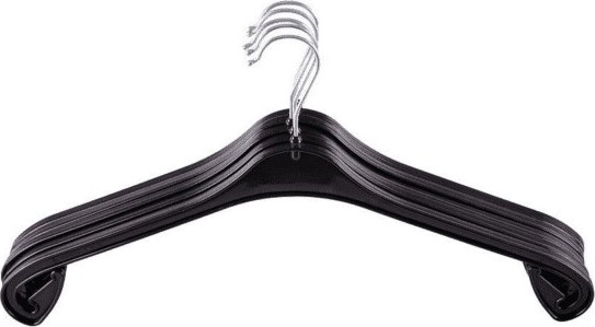 Изображение товара Набор пластиковых вешалок-плечиков Литопласт №1P (5шт, черный)