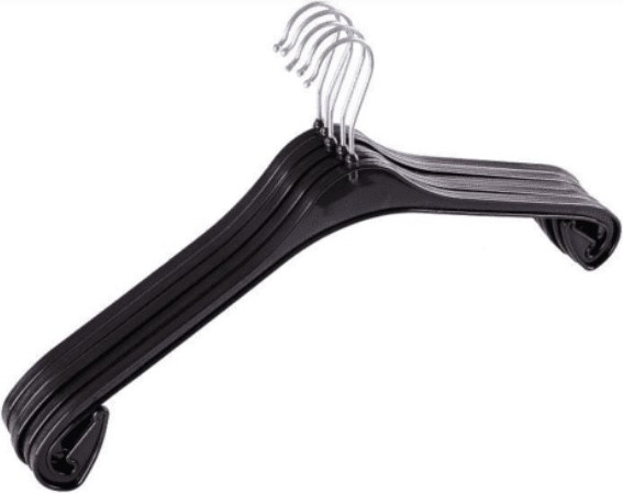 Изображение товара Набор пластиковых вешалок-плечиков Литопласт №1P (5шт, черный)
