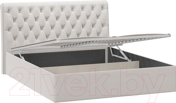 Изображение товара Двуспальная кровать ТриЯ Скарлет универсальная тип 1 с ПМ 160x200 (велюр бежевый)