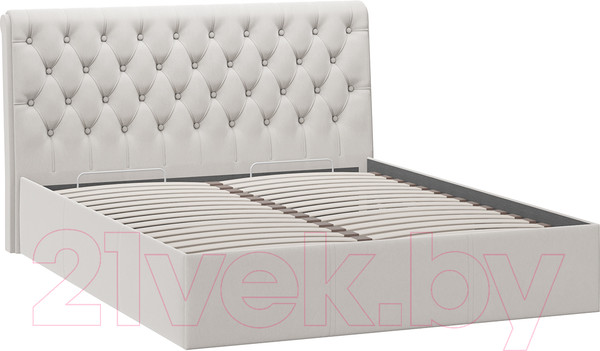 Изображение товара Двуспальная кровать ТриЯ Скарлет универсальная тип 1 с ПМ 160x200 (велюр бежевый)