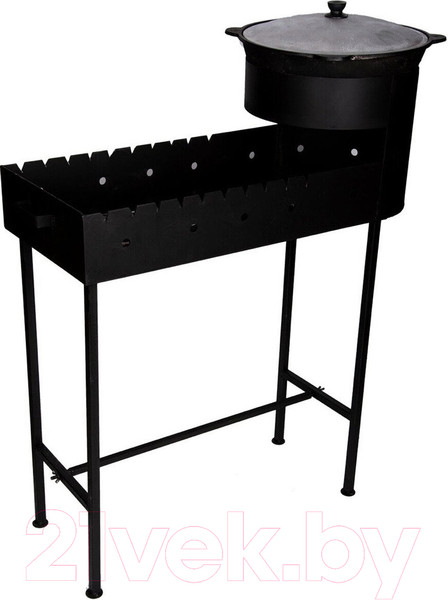 Изображение товара Мангал Grand Metall Invest разборный 3мм (12л, с подказанником)