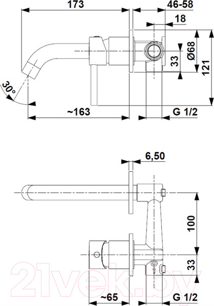 Изображение товара Смеситель Armatura Moza Gold 5039-810-31