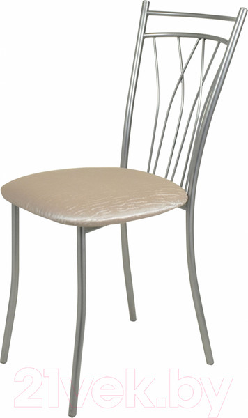 Изображение товара Стул Гальваник Премьер (эмаль серебро/ВВ 2 бенгал бежевый)