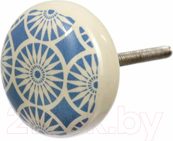 Изображение товара Ручка для мебели Blumen Haus Маргаритка / 66246 (белый/голубой)