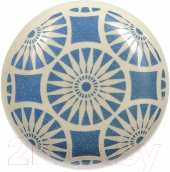 Изображение товара Ручка для мебели Blumen Haus Маргаритка / 66246 (белый/голубой)