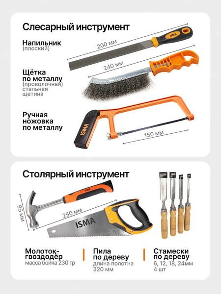 Изображение товара Универсальный набор инструментов ISMA 513002(50975)