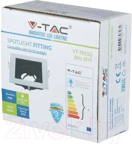 Изображение товара Точечный светильник V-TAC SKU-3597