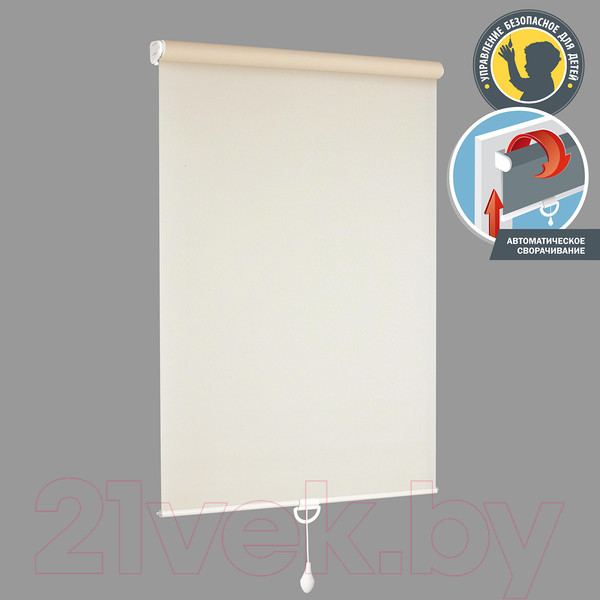 Изображение товара Рулонная штора Delfa Сантайм Роял СРШП-05В 2813 (52x170, кремовый)