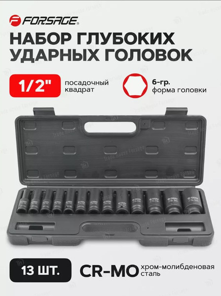 Изображение товара Набор головок слесарных Forsage F-4131-5MPB (50991)
