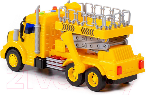 Изображение товара Автомобиль-вышка Полесье Профи со светом и звуком / 89786 (инерционный, желтый)
