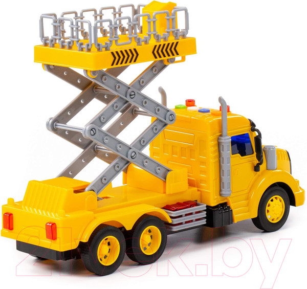 Изображение товара Автомобиль-вышка Полесье Профи со светом и звуком / 89786 (инерционный, желтый)