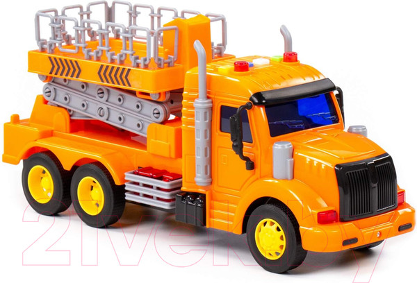 Изображение товара Автомобиль-вышка Полесье Профи инерционный со светом и звуком / 89779 (оранжевый)