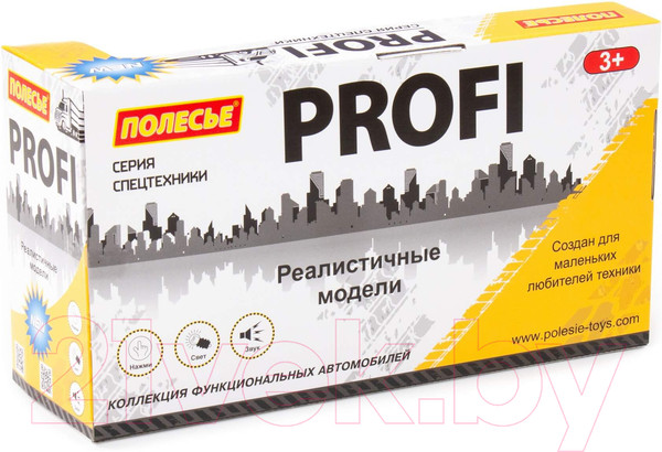 Изображение товара Автомобиль-вышка Полесье Профи инерционный со светом и звуком / 89779 (оранжевый)