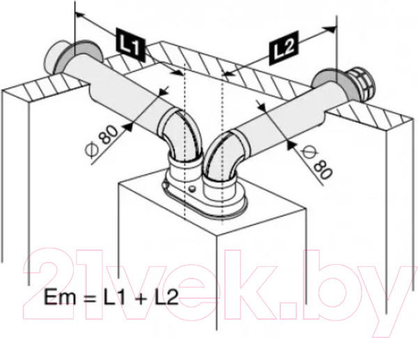 Изображение товара Адаптер для раздельного дымоудаления Ariston d60/100-d80/80 / 3318034