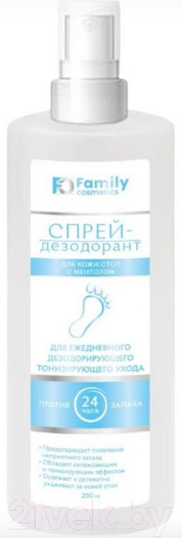 Изображение товара Дезодорант для ног Family Cosmetics С ментолом (200мл)