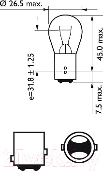 Изображение товара Автомобильная лампа Philips 12499CP / 48159773