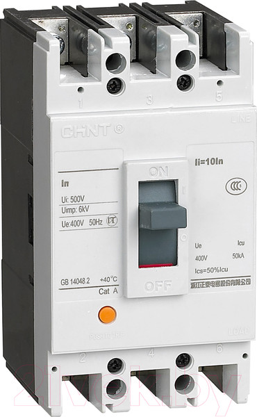 Изображение товара Выключатель автоматический Chint NM1-63S 3P 16А 15kА