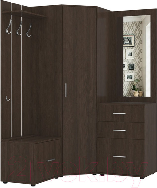 Изображение товара Секция в прихожую Интермебель Визит-2 (дуб венге)