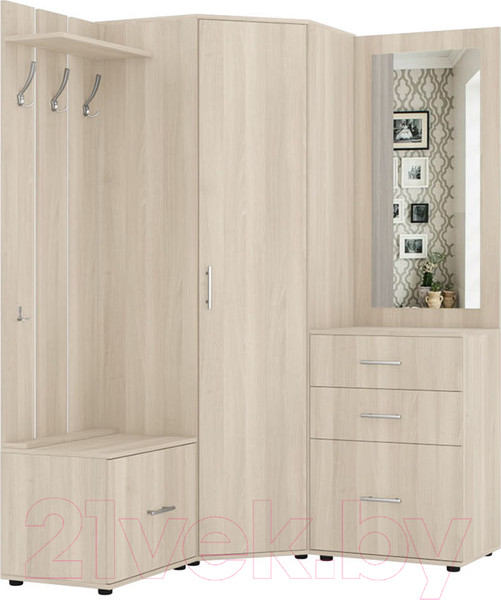 Изображение товара Секция в прихожую Интермебель Визит-2 (шимо светлый)