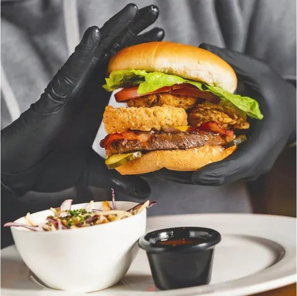 Изображение товара Перчатки одноразовые Aviora Нитриловые (XL, 100шт, черный)