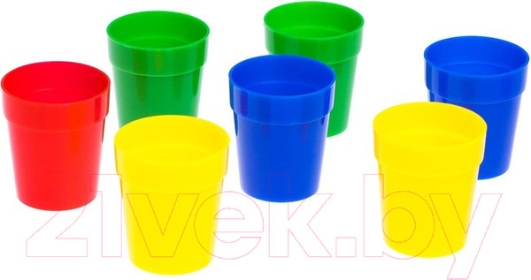 Изображение товара Развивающий игровой набор Zabiaka Цветные стаканчики / 5221206