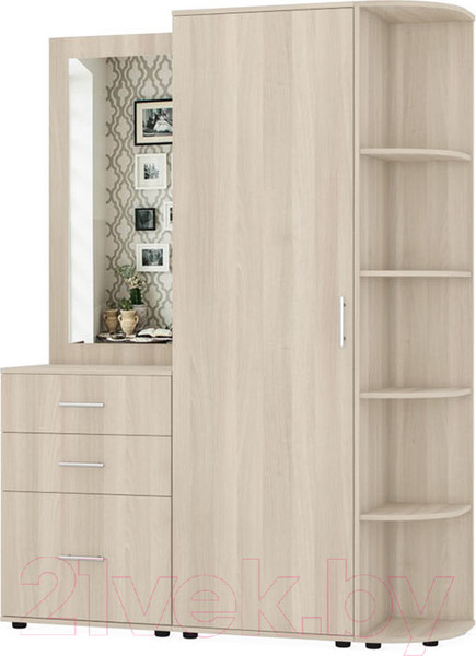 Изображение товара Секция в прихожую Интермебель Визит-3 (шимо светлый)