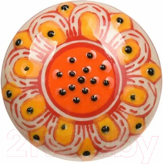 Изображение товара Ручка для мебели Blumen Haus Подсолнух оранжевый / 66107 (разноцветный)