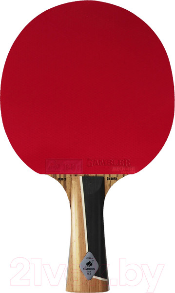 Изображение товара Ракетка для настольного тенниса Gambler Zebrawood Im8 Carbon Mech-Tek/GRC-9 (коническая)