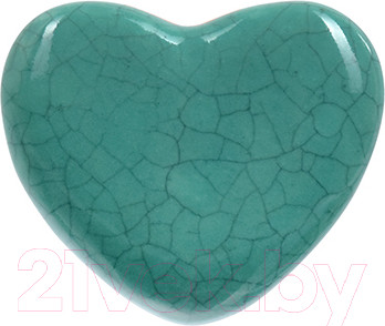 Изображение товара Ручка для мебели Blumen Haus Сердце / 66162 (бирюзовый)