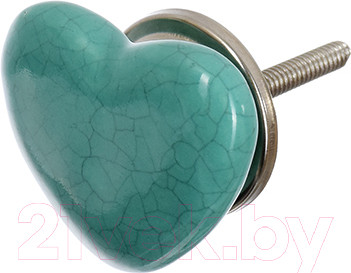 Изображение товара Ручка для мебели Blumen Haus Сердце / 66162 (бирюзовый)