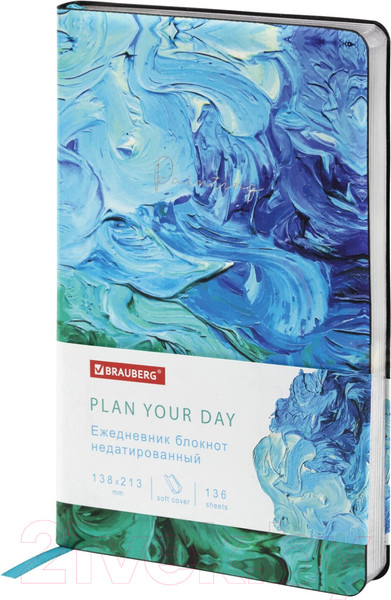 Изображение товара Ежедневник Brauberg Blur / 112031 (136л, голубой)