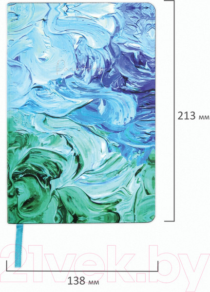 Изображение товара Ежедневник Brauberg Blur / 112031 (136л, голубой)