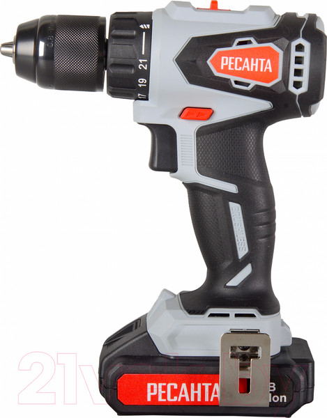 Изображение товара Аккумуляторная дрель-шуруповерт Ресанта ДА-20-2ЛК-Б (75/14/10)