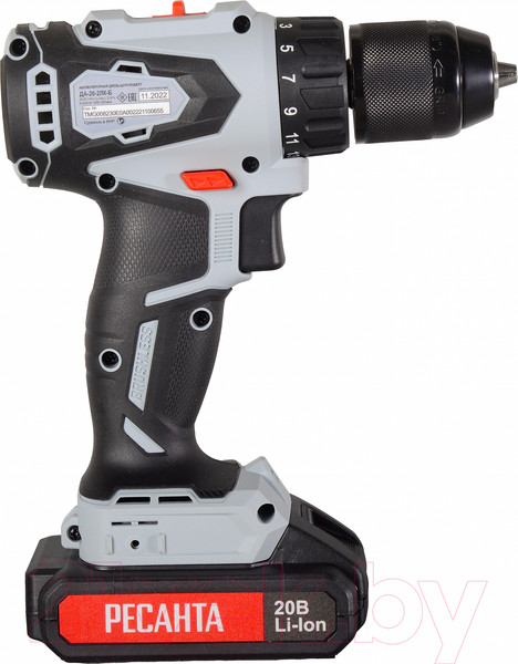 Изображение товара Аккумуляторная дрель-шуруповерт Ресанта ДА-20-2ЛК-Б (75/14/10)