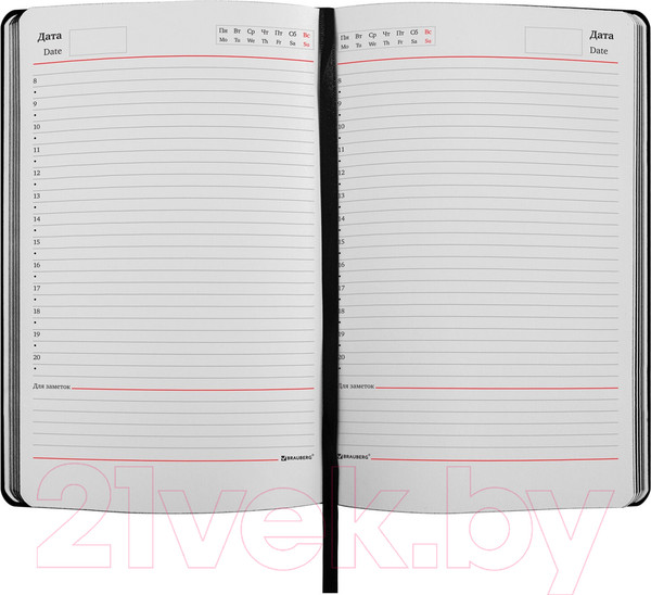 Изображение товара Ежедневник Brauberg Glamour / 111999 (136л, черный)