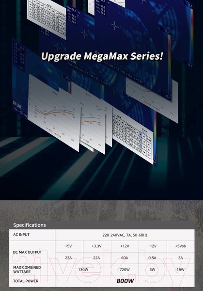 Изображение товара Блок питания для компьютера Zalman ZM800-TXII 800W