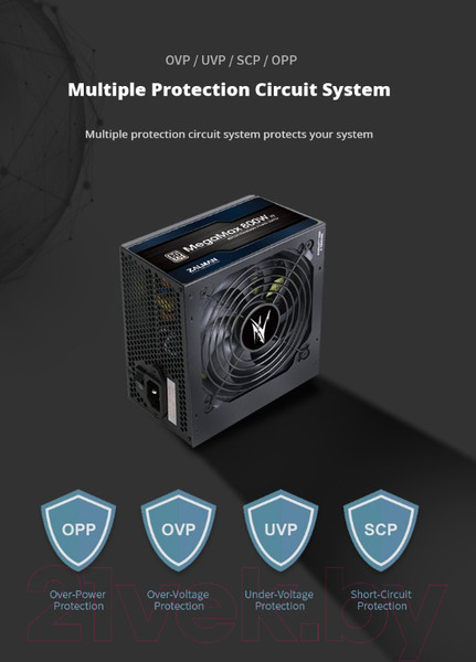 Изображение товара Блок питания для компьютера Zalman ZM800-TXII 800W