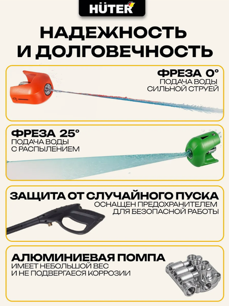 Изображение товара Мойка высокого давления Huter W-5-2600 Pro (70/8/33)