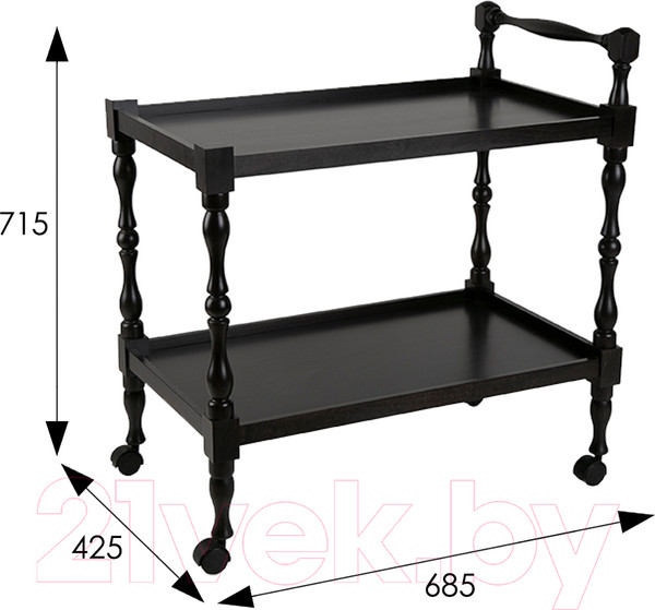 Изображение товара Сервировочный столик Мебелик Бридж (венге)