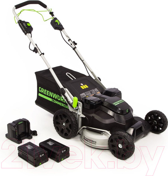 Изображение товара Газонокосилка аккумуляторная Greenworks GC82LM61S TwinForce самоходная, бесщеточная 82V 61см / 2515607 (без АКБ и ЗУ)