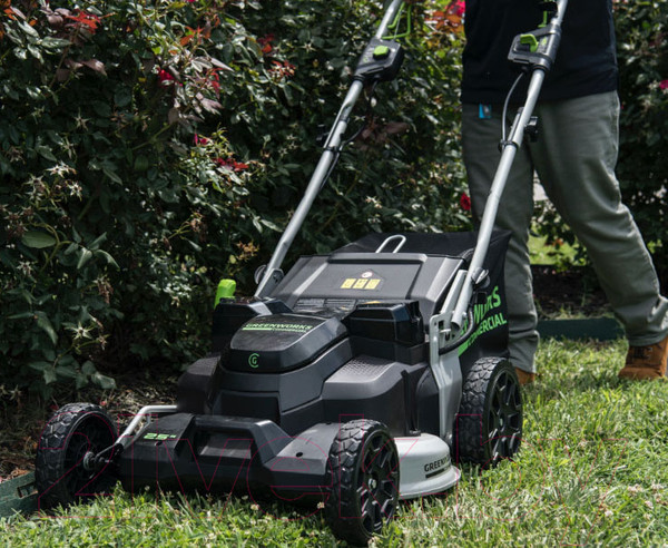 Изображение товара Газонокосилка аккумуляторная Greenworks GC82LM61S TwinForce самоходная, бесщеточная 82V 61см / 2515607 (без АКБ и ЗУ)