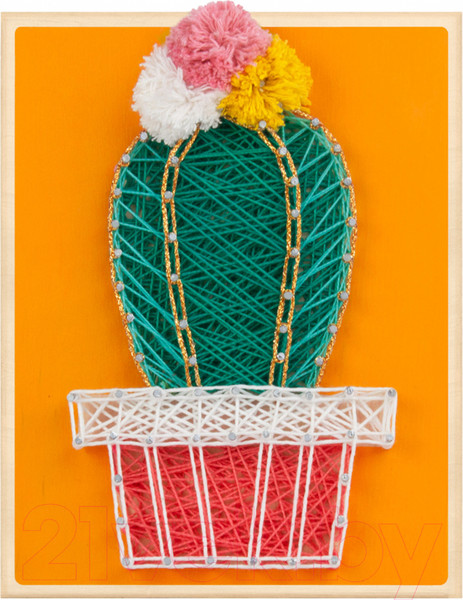 Изображение товара Набор для творчества «изонить» Woody Цвик-Aрт. Кактус Ямайка / 03304