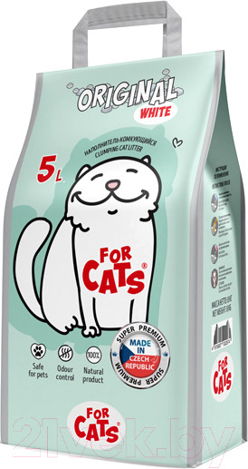 Изображение товара Наполнитель для туалета For Cats Original White / TUZ528 (5л)