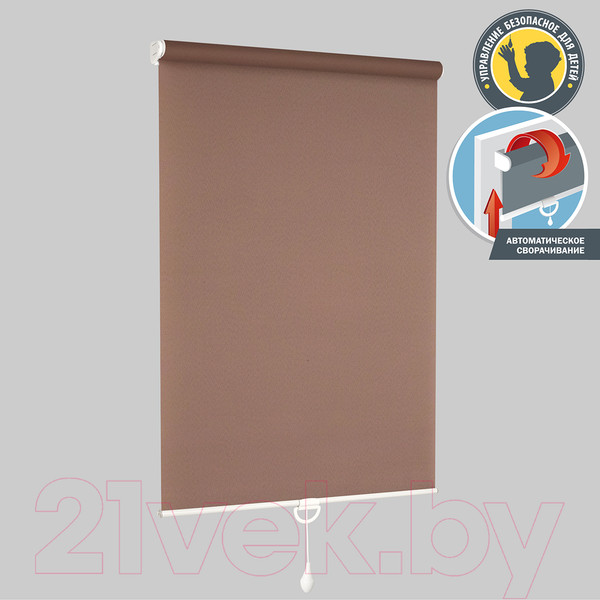 Изображение товара Рулонная штора Delfa Сантайм Роял СРШП-05В 2880 (52x170, какао)